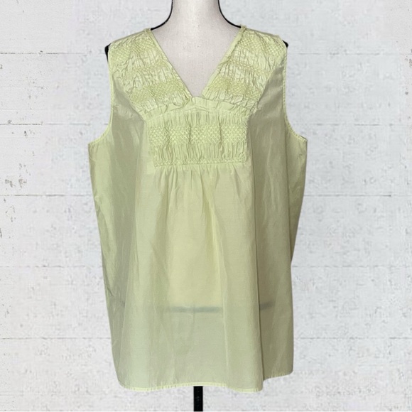 J. Jill Silk Blend Light Green Boho Tank Size XL Feminine Cottagecore - Picture 1 of 8